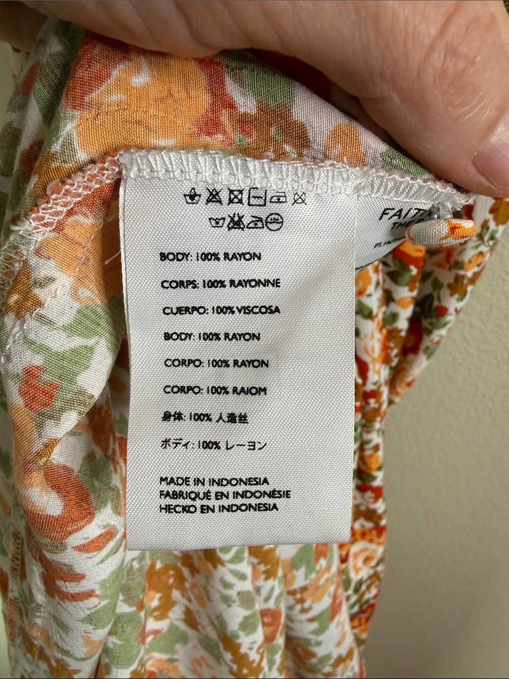 Faithfull the Brand Delia midi dress women’s 10 EUC - Picture 5 of 5
